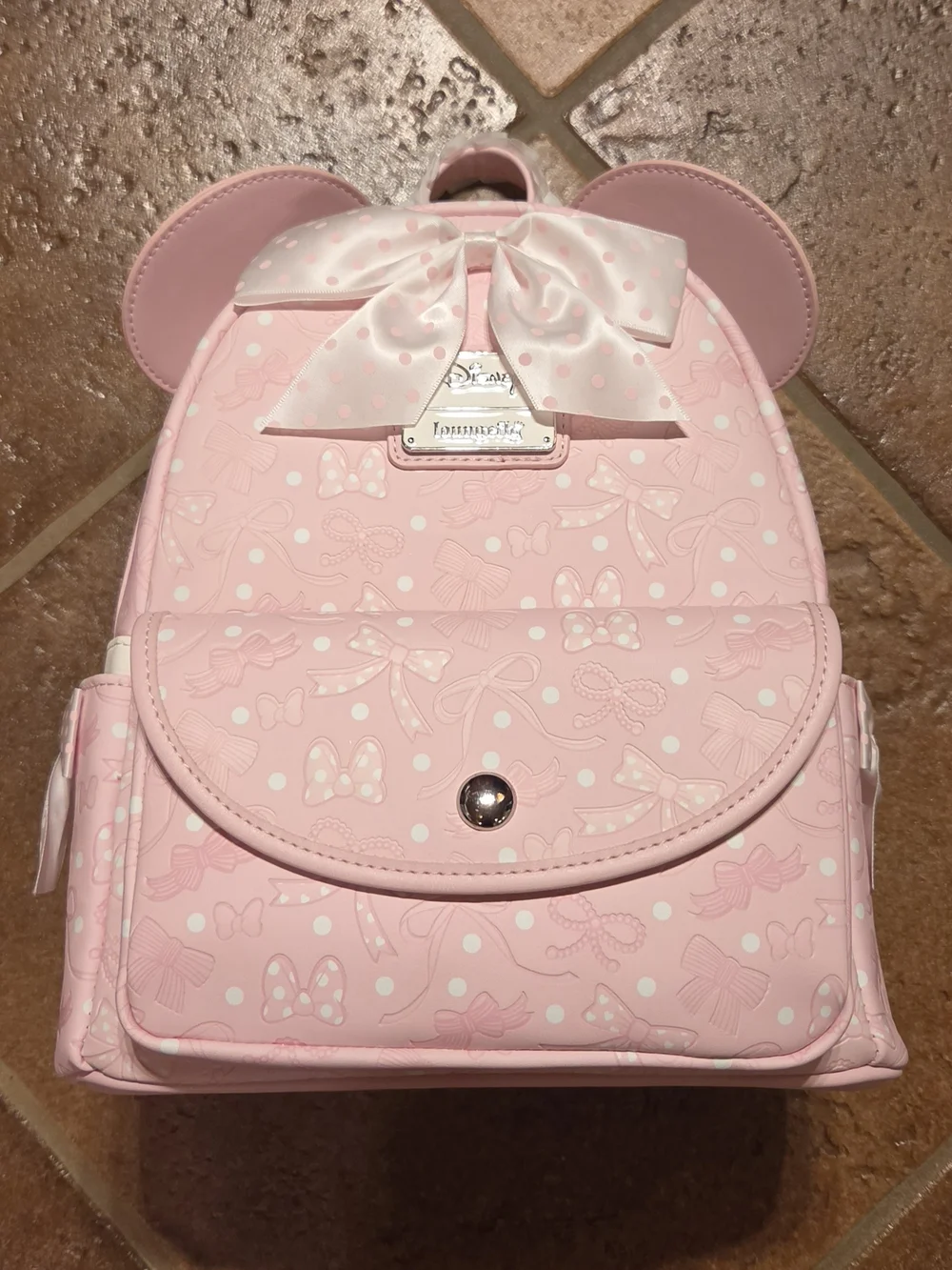 Loungefly Disney Minnie Mouse Debossed Bows Mini Backpack